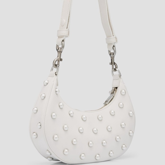 New Marc Jacobs calf leather shoulder bag with pearly zinc and aluminum studs - Picture 7 of 13